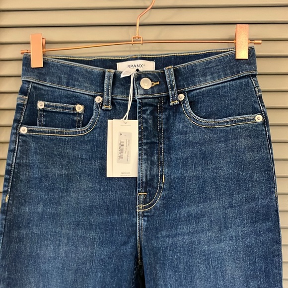 NWT Spanx Sculpt Lycra Ankle Slim Jean Bennet wash Sz 4 - Picture 6 of 9